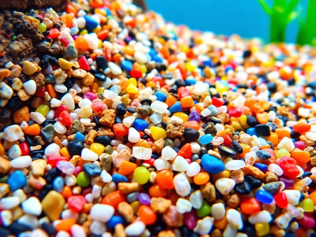 Smooth washed dark pebbles suitable for aquarium and aquascaping use