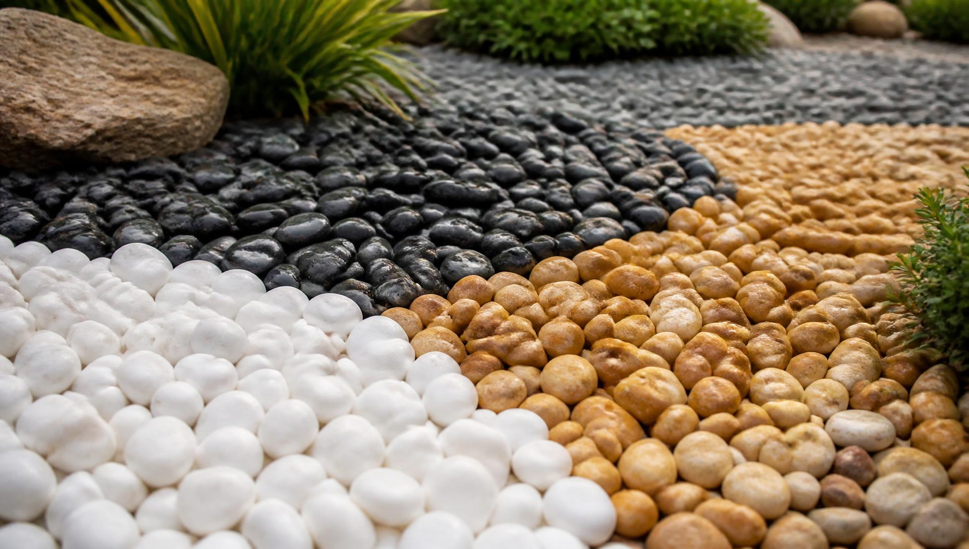 Decorative pebbles graded and ready for international shipment